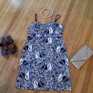 Vineyard Vines Navy/White Sailboat Print Dress